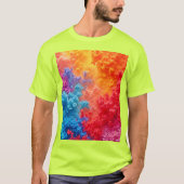 鮮やかな抽象クラウドの色彩 Tシャツ (正面)