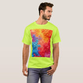 鮮やかな抽象クラウドの色彩 Tシャツ (正面フル)