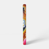 鮮やかな抽象チューリップの反射 SAMSUNG GALAXYケース (左側面)