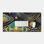 鮮やかな抽象デザインに古代のシンボル デスクマット (キーボード&マウス)