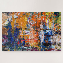 鮮やかな抽象化 – アーティス絵を描トのPa上の油のカオス