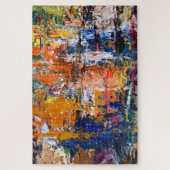 鮮やかな抽象化 – アーティス絵を描トのPa上の油のカオス ジグソーパズル (縦)