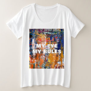 鮮やかな抽象化 – アーティス絵を描トのPa上の油のカオス プラスサイズTシャツ