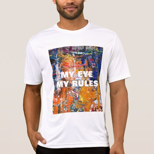 鮮やかな抽象化 – アーティス絵を描トのPa上の油のカオス Tシャツ (正面)