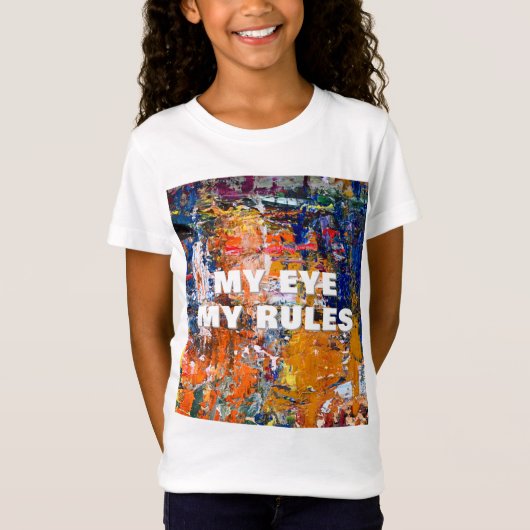 鮮やかな抽象化 – アーティス絵を描トのPa上の油のカオス Tシャツ (正面)