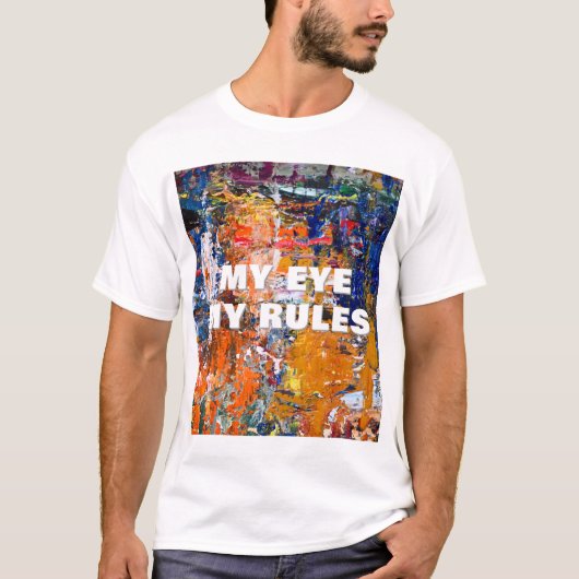 鮮やかな抽象化 – アーティス絵を描トのPa上の油のカオス Tシャツ (正面)