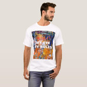 鮮やかな抽象化 – アーティス絵を描トのPa上の油のカオス Tシャツ (正面フル)