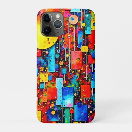 鮮やかな抽象宇宙都市アート Case-Mate iPhoneケース (裏)