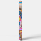 鮮やかな抽象幾何学ストライプ柄 Case-Mate iPhoneケース (裏面 / 左)