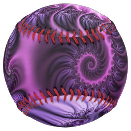 鮮やかな抽象的なクールピンクパープルフラクタルアートスパイラル ソフトボール