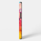 鮮やかな抽象的水彩スプラッターパターン iPhoneケース (左側面)