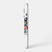 鮮やかな抽象的電球の爆発 iPhone 16ケース (左側面)