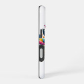 鮮やかな抽象的電球の爆発 iPhone 16ケース (右側面)