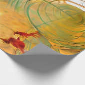 鮮やかな抽象芸術と風変わり型枠 ラッピングペーパー (角)