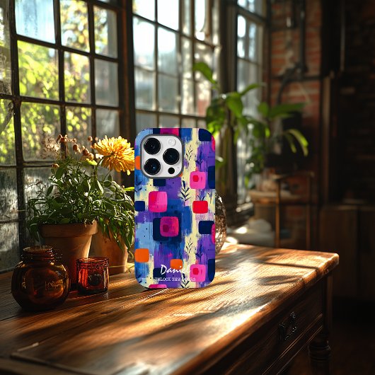 鮮やかな抽象芸術のマスパーソナライズされたク（メッセージ） Case-Mate iPhoneケース