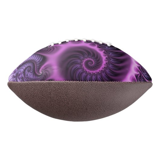 鮮やかな抽象芸術カッコいいピンクパープルフラクタルアートスパイラル アメリカンフットボール (回転90)