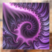 鮮やかな抽象芸術カッコいいピンクパープルフラクタルアートスパイラル ウィンドウサイン (シート2)