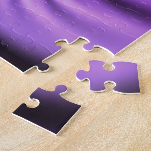 鮮やかな抽象芸術カッコいいピンクパープルフラクタルアートスパイラル ジグソーパズル (側面)