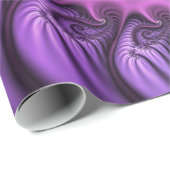 鮮やかな抽象芸術カッコいいピンクパープルフラクタルアートスパイラル ラッピングペーパー (ロールコーナー)