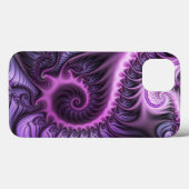 鮮やかな抽象芸術カッコいいピンクパープルフラクタルアートスパイラル Case-Mate iPhoneケース (裏面 (横))