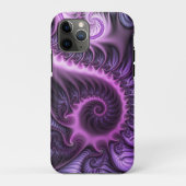 鮮やかな抽象芸術カッコいいピンクパープルフラクタルアートスパイラル Case-Mate iPhoneケース (裏面)