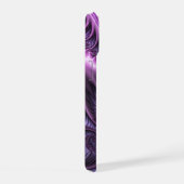 鮮やかな抽象芸術カッコいいピンクパープルフラクタルアートスパイラル iPhone 15ケース (右側面)