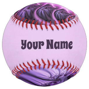 鮮やかな抽象芸術カッコいいピンクパープルフラクタルアート名 ソフトボール