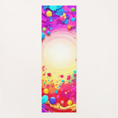 鮮やかな抽象芸術カラー爆発アート ヨガマット (正面)