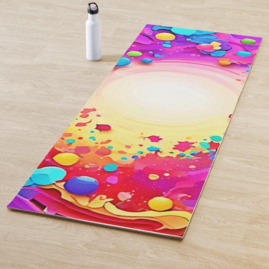鮮やかな抽象芸術カラー爆発アート ヨガマット (インサイチュ)