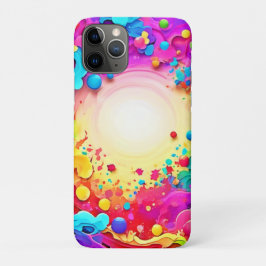 鮮やかな抽象芸術カラー爆発アート iPhone 11 PROケース