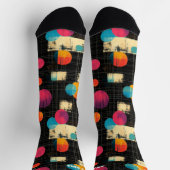 鮮やかな抽象芸術ソッはっきりしたクカラフルス ソックス (上部)