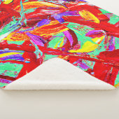 鮮やかな抽象芸術パターン シェルパブランケット (3/4)