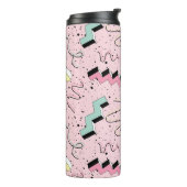 鮮やかな抽象芸術レトロでシームレスなパターン。 タンブラー (回転左)