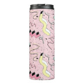 鮮やかな抽象芸術レトロでシームレスなパターン。 タンブラー (裏面)