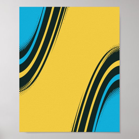 鮮やかな抽象芸術動作 ポスター (正面)