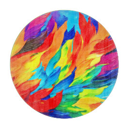 鮮やかな抽象表現主義の絵画 カッティングボード