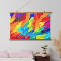 鮮やかな抽象表現主義の絵画