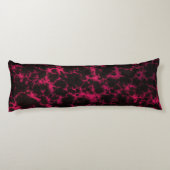 鮮やかな斑点を付けられたピンクおよび黒い炎 ボディピロー (裏面)