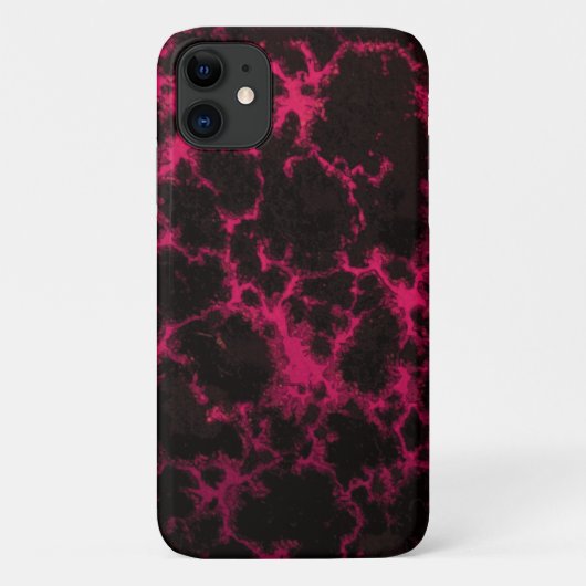 鮮やかな斑点を付けられたピンクおよび黒い炎 Case-Mate iPhoneケース (裏面)