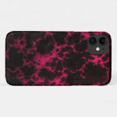 鮮やかな斑点を付けられたピンクおよび黒い炎 Case-Mate iPhoneケース (裏面(横))