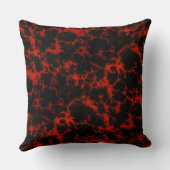 鮮やかな斑点を付けられた赤くおよび黒い炎 クッション (裏面)