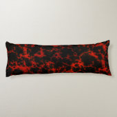 鮮やかな斑点を付けられた赤くおよび黒い炎 ボディピロー (裏面)