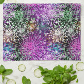 鮮やかな斑点模様 キッチンタオル (折り畳み)