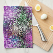 鮮やかな斑点模様 キッチンタオル (四つ折り)