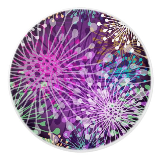 鮮やかな斑点模様 セラミックノブ (正面)