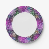 鮮やかな斑点模様 ペーパープレート (正面)