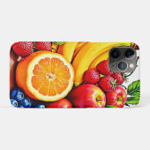 鮮やかな新鮮な果物の喜びのデザイン Case-Mate iPhoneケース (裏面(横))