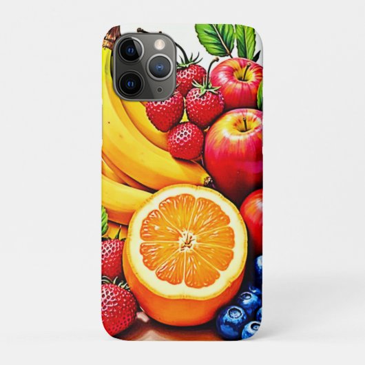 鮮やかな新鮮な果物の喜びのデザイン Case-Mate iPhoneケース (裏)