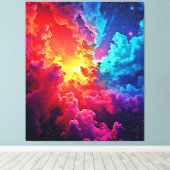 鮮やかな星雲アート: 宇宙の色彩芸術 キャンバスプリント (インサイチュ (ウッドフロア))