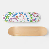 鮮やかな星_2の木 スケートボード (横)